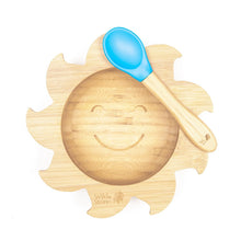 Load image into Gallery viewer, Baby Bamboo Sunshine Bowl and Spoon Blue Set
