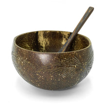 Load image into Gallery viewer, Handmade Coconut Bowl with Wooden Spoon Set - Refill Mill
