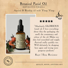 Load image into Gallery viewer, Restorative Botanical Facial Oil - Apricot, Rosehip, Ylang Ylang
