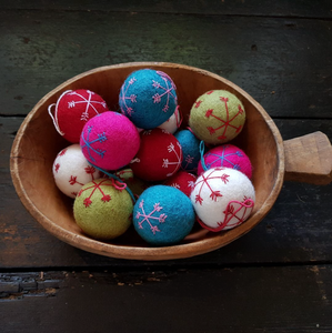 Handmade Felt Christmas Tree Baubles