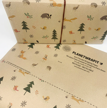 Load image into Gallery viewer, Recycled Wrapping Paper - Christmas Woodland Friends - Refill Mill
