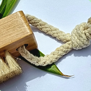 Bamboo Nail Brush with Rope