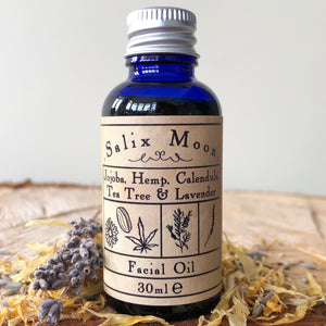 Balancing Botanical Facial Oil - Jojoba, Hemp, Calendula, Tea Tree + Lavender