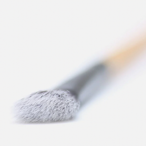 Close up of brush of Bamboo Vegan Angled Blending Makeup Brush