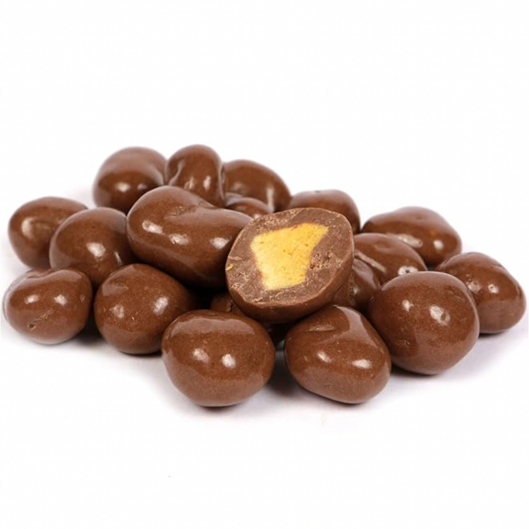 Milk chocolate honeycomb bites, plastic free packaging - Refill Mill