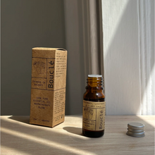 Load image into Gallery viewer, Pure essential oil aromatherapy scent blend in amber glass dropper bottle with kraft box.

