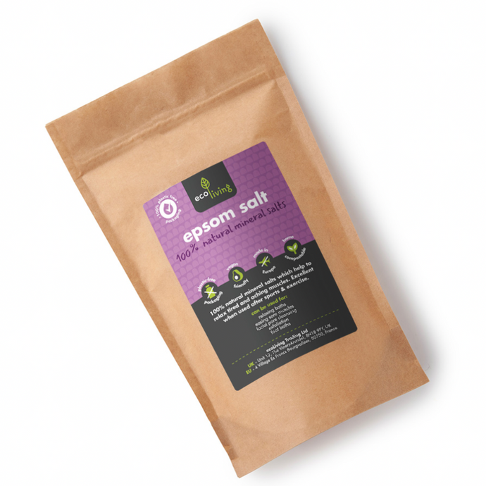 Zero Waste Natural Mineral Epsom Salts in Compostable Kraft Pouch
