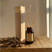 Load image into Gallery viewer, Palmarosa, bergamot and eucalyptus essential oil scent blend reed diffuser natural home fragrance with kraft box.
