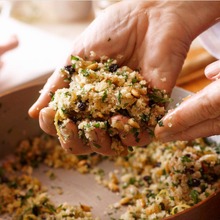 Load image into Gallery viewer, Hand rolling sage and onion stuffing balls
