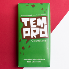 Load image into Gallery viewer, Temprd Chocolate Bar Large - Caramel Apple Crumble Milk Chocolate .
