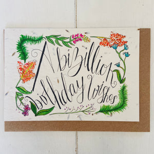 Plantable Card - Bizillion Birthday Wishes - Refill Mill