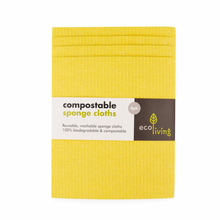 Load image into Gallery viewer, Compostable Sponge Cloths - 4 Pack - Refill Mill
