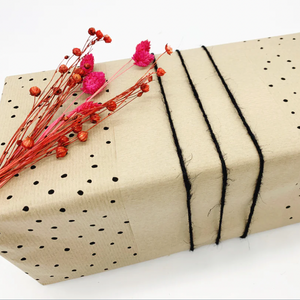 Recycled Wrapping Paper - Black Dots - Refill Mill