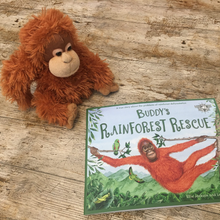 Load image into Gallery viewer, Buddy&#39;s Rainforest Rescue Book &amp; Teddy Set - Refill Mill
