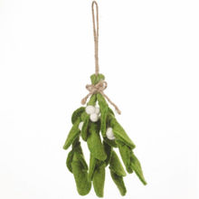 Load image into Gallery viewer, Handmade Felt Christmas Tree Decoration - Mistletoe Sprig

