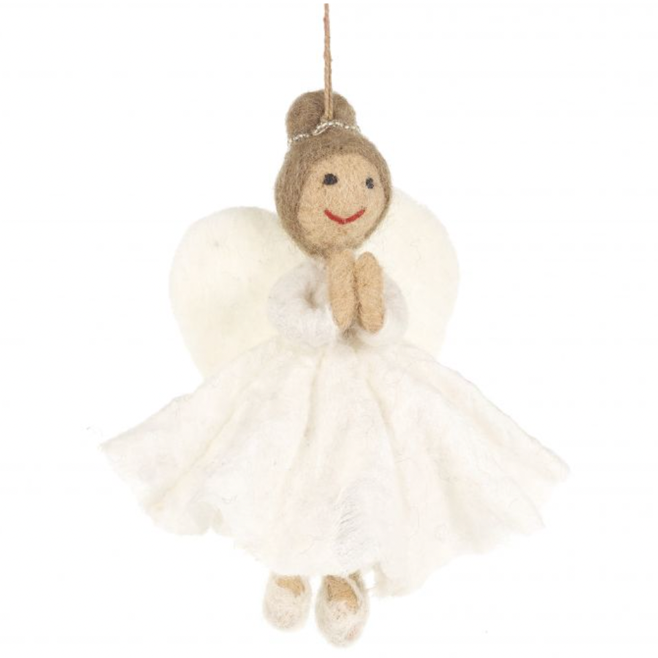 Handmade Felt Christmas Tree Decoration - Christmas Angel