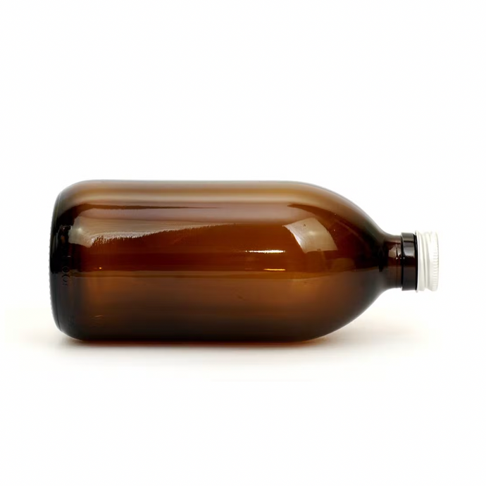 Recycled Amber Glass Bottle