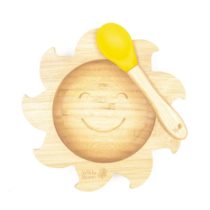 Baby Bamboo Sunshine Bowl and Spoon Yellow Set