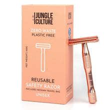 Load image into Gallery viewer, Reusable Safety Razor with Natural Jute Travel Bag - Refill Mill
