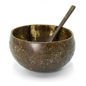 Handmade Coconut Bowl with Wooden Spoon Set - Refill Mill