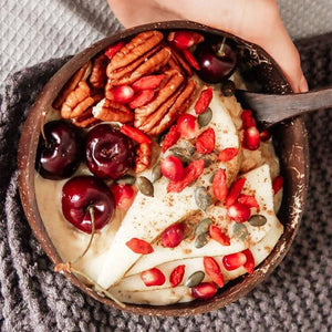 Handmade Coconut Bowl with Wooden Spoon Set - Refill Mill