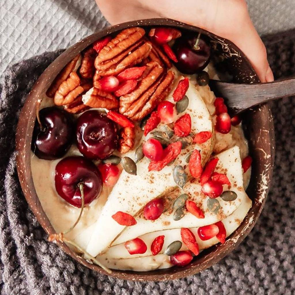 Handmade Coconut Bowl with Wooden Spoon Set - Refill Mill